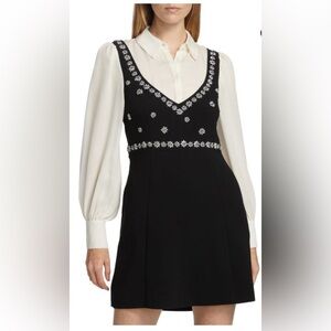 Elegant Black and White Women's Dress